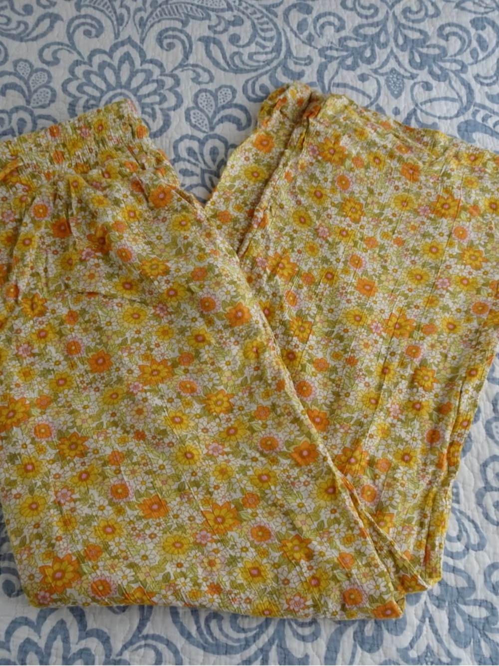 Billabong Yellow and Orange Floral pants